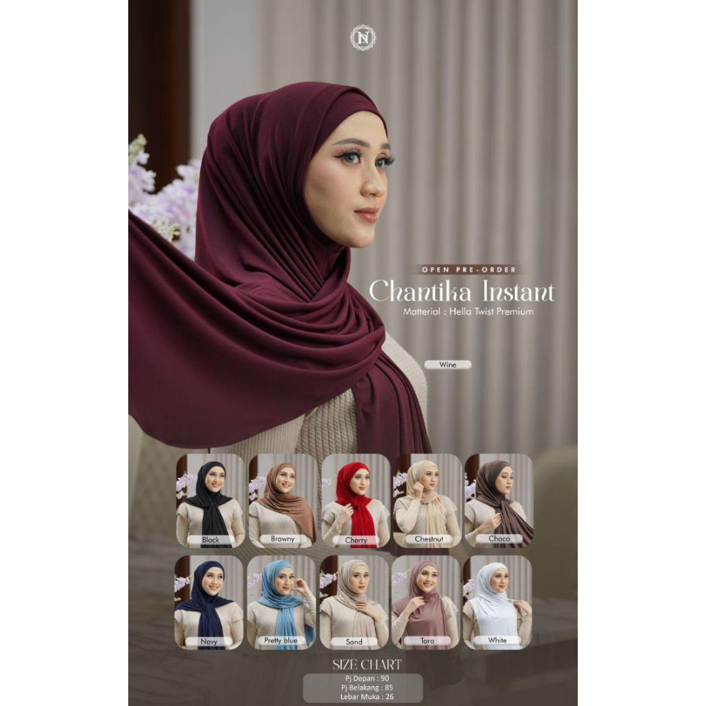 Nadheera Luxury | Kerudung Chantika Instant - Kerudung Instant by Nadheera