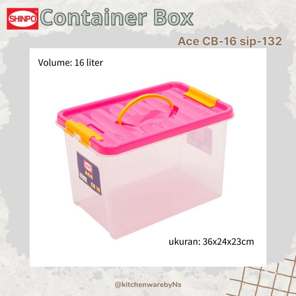 Shinpo 132 Ace CB16 Container Box Plastik / Container 16 Liter
