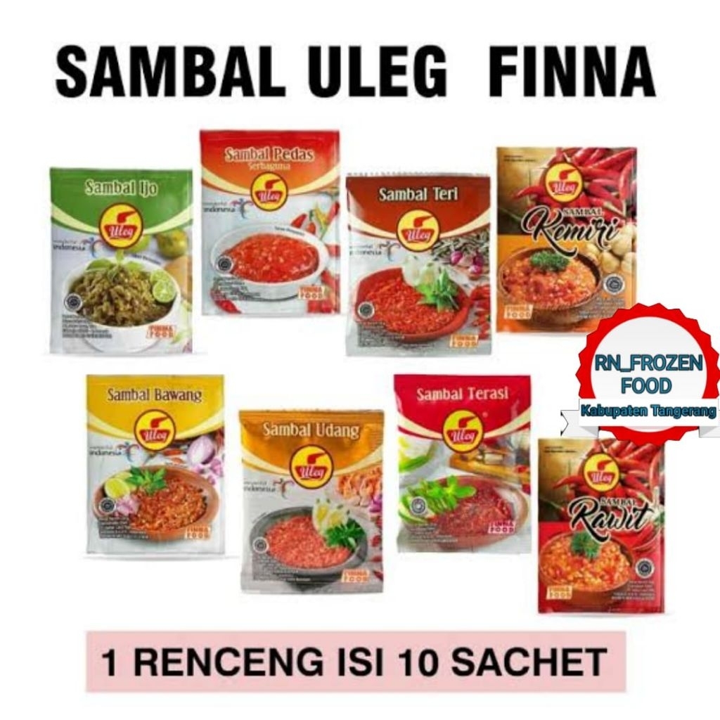 

SAMBEL ULEG FINNA 1 RENCENG ISI 10 SACHET | 1 KARTON ISI 10 RENCENG
