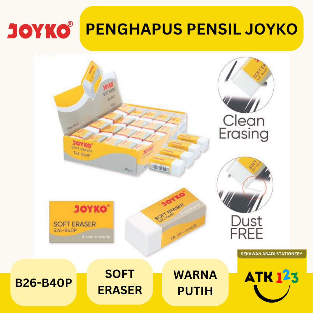 

JOYKO Penghapus Pensil / Eraser Merk Joyko 526 B40P