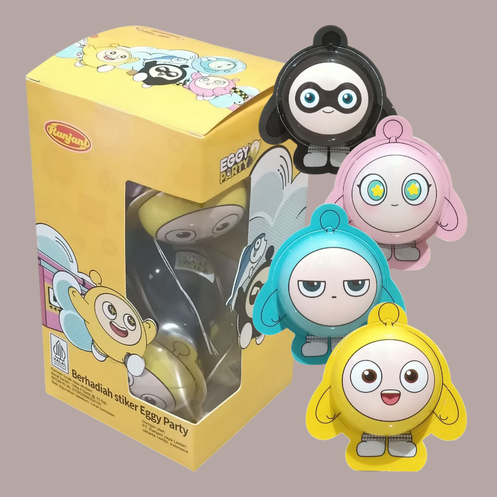 

Ranjani EGGY PARTY Permen Lunak Rasa Stroberi Berhadiah Mainan 10.5gr [12 pcs/box]