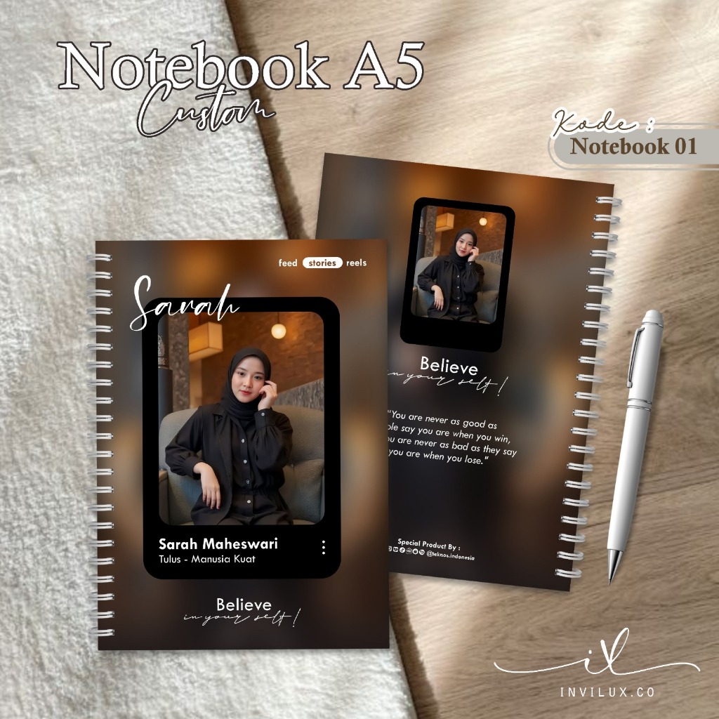 

NOTEBOOK A5 CUSTOM SOFTCOVER - BUKU CATATAN A5 SPIRAL PREMIUM