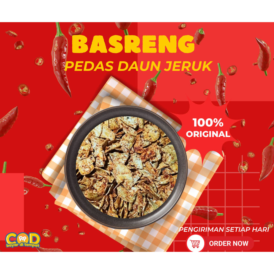

BASRENG PEDAS BASRENG PEDAS DAUN JERUK GURIH RENYAH 500gr 1Kg Kriuk Cemila Snack