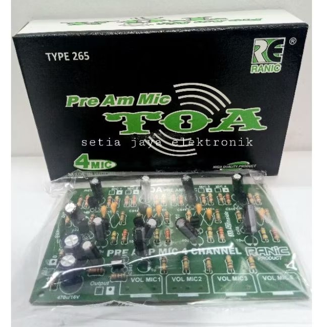 kit pre amp mic TOA mixer 4 chanel 265