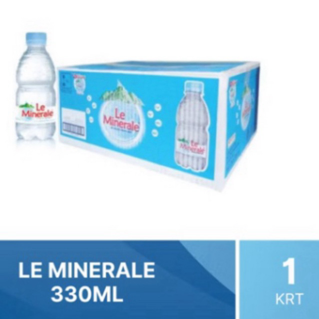 

Le Minerale botol 330ml x 24 botol kemasan dus