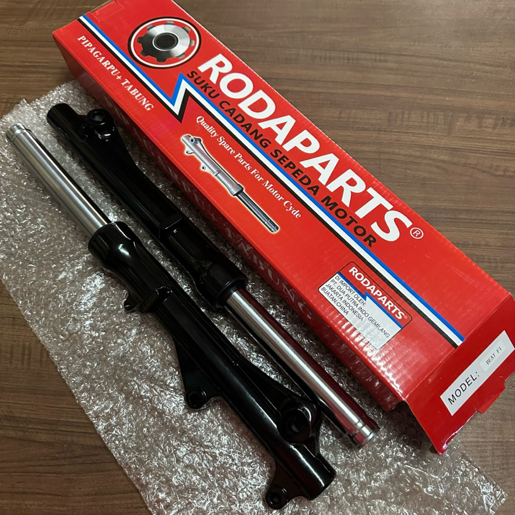 (BLACK) RODAPARTS BEAT FI AS TABUNG DEPAN SHOCK ASSY SHOK SOK FRONT FORK COVER TUBE KIRI KANAN KIT S