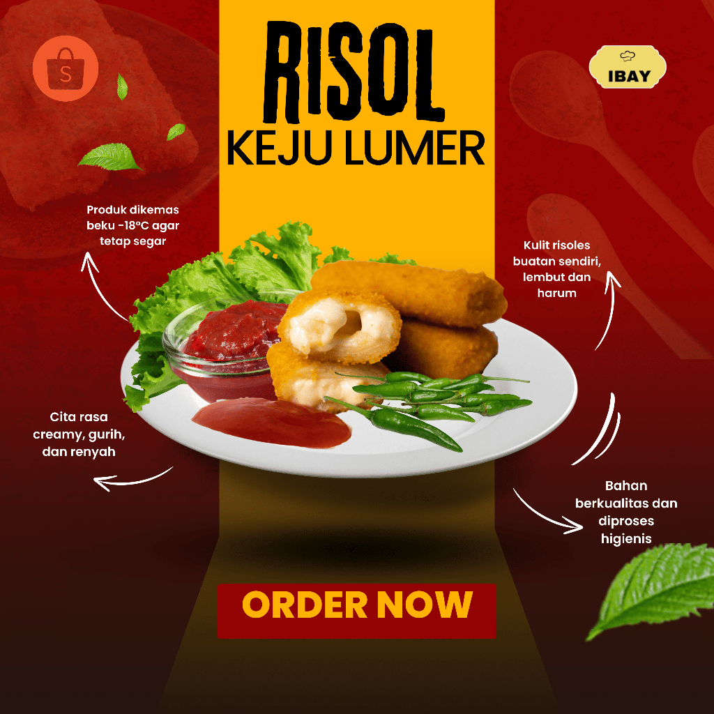 

Risoles Frozen IBAY | Keju | Isi 6 | Camilan Beku Enak Siap Goreng | Risol Homemade Kriuk | Snack Frozen Halal Bandung