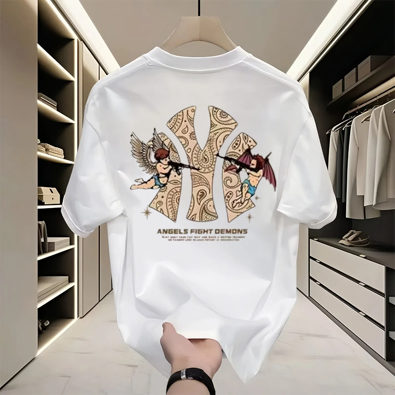 【Sports Station】kaos ny original 100% Kaos Cotton Heavyweight 100% katun Pria Wanita  Unisex Couple