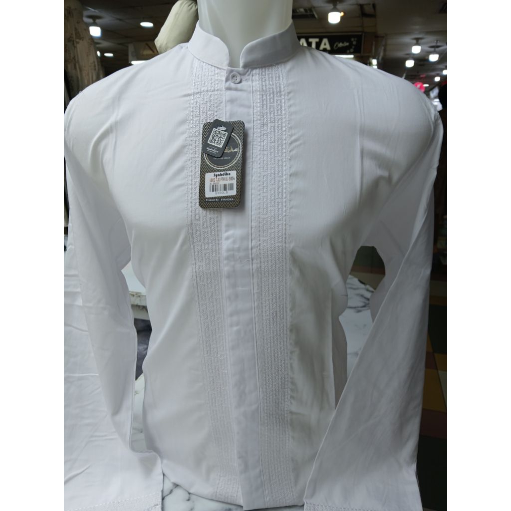 BAJU KOKO PRIA DEWASA LENGAN PANJANG PUTIH BERSIH