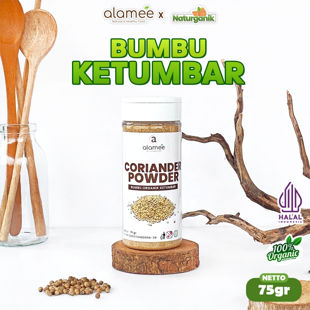 

ALAMEE Ketumbar Bubuk Bumbu Dapur Organik Instan Coriander Powder Seasoning Tabur Naturganik