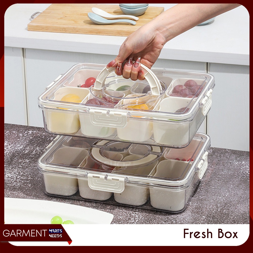 1 SET FOOD CONTAINER REFRIGERATOR FRESH BOX WADAH BAHAN MAKANAN KULKAS PIKNIK LARGE CAPACITY FOOD