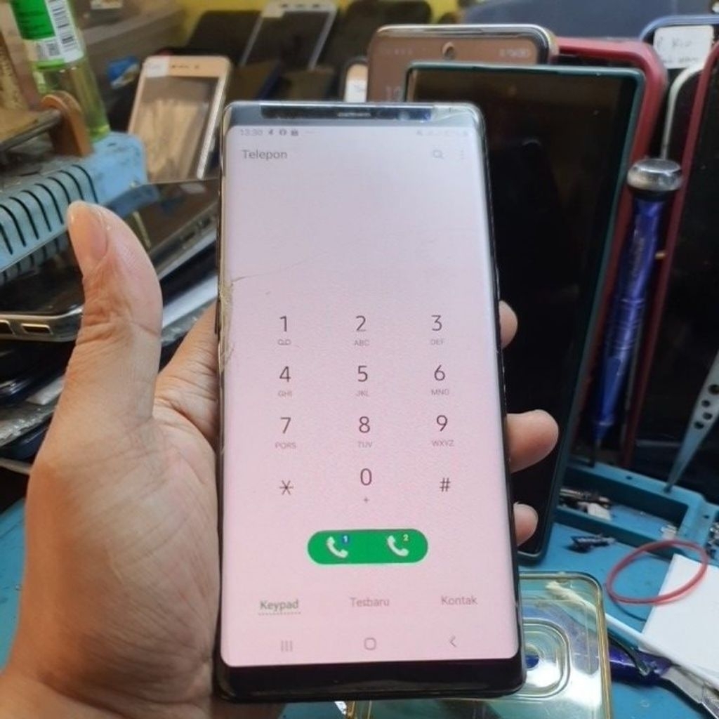 Lcd samsung note 8 original copotan minus retak