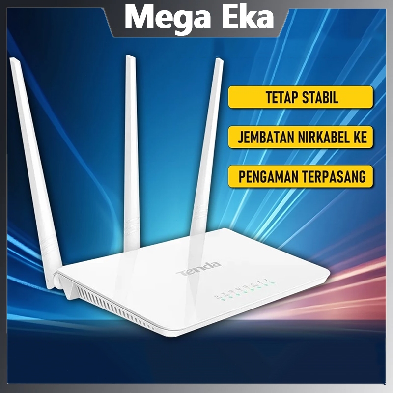 Tenda F3 Router Nirkabel 300Mbps - Router Wi-Fi Nirkabel Jaringan 3 Antena {Bekas}