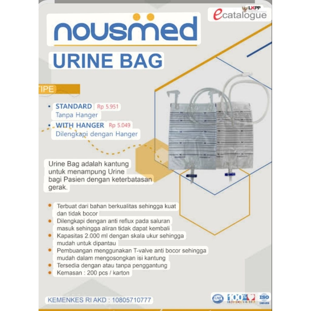 Urine Bag Nousmed+Hanger