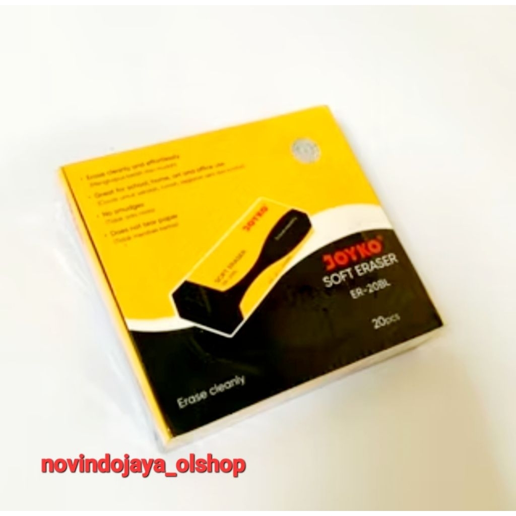 

PENGHAPUS PENSIL MEREK JOYKO B20 HITAM PUTIH TERMURAH GROSIR 1PAK ISI 20PCS