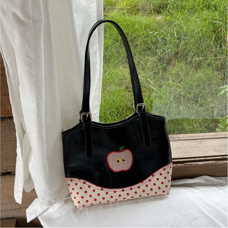 JS 609 Tas Jinjing Wanita Tas Tangan Polkadot Apel
