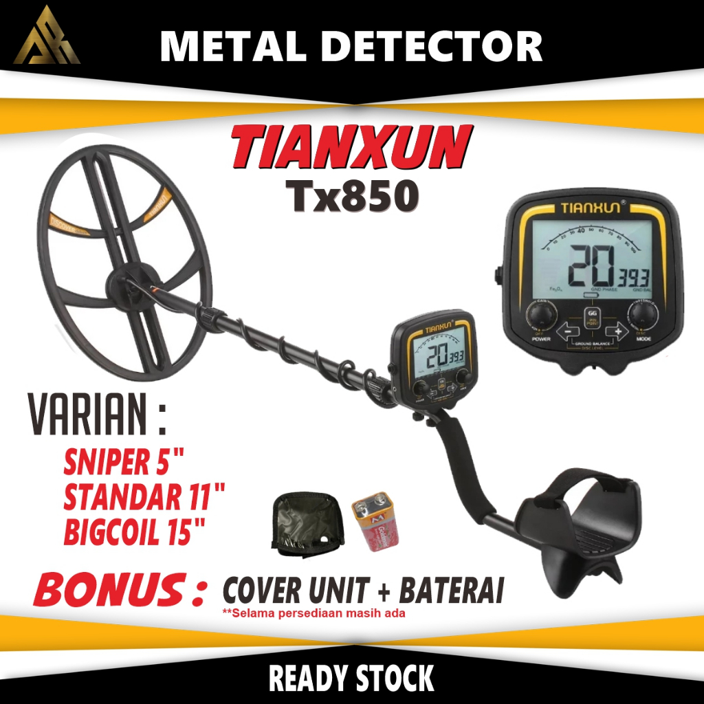 TIANXUN METAL DETECTOR TX850 TX 850 TX-850 UNDERGROUND ALAT DETEKTOR PENCARI EMAS LOGAM ORIGINAL