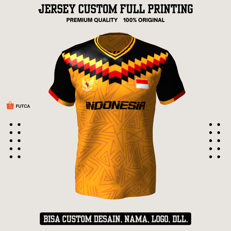 Kaos Jersey Futsal Gold Emas Motif Abstrak 154 - Jersey Baju Olahraga Full Printing