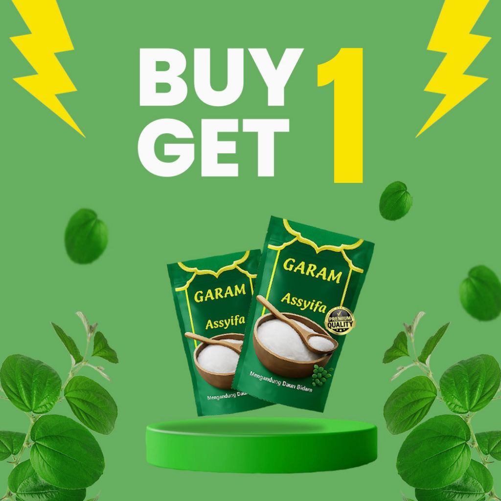 

Garam terapy herbal Asyifa 50gr beli 4 geratis 1