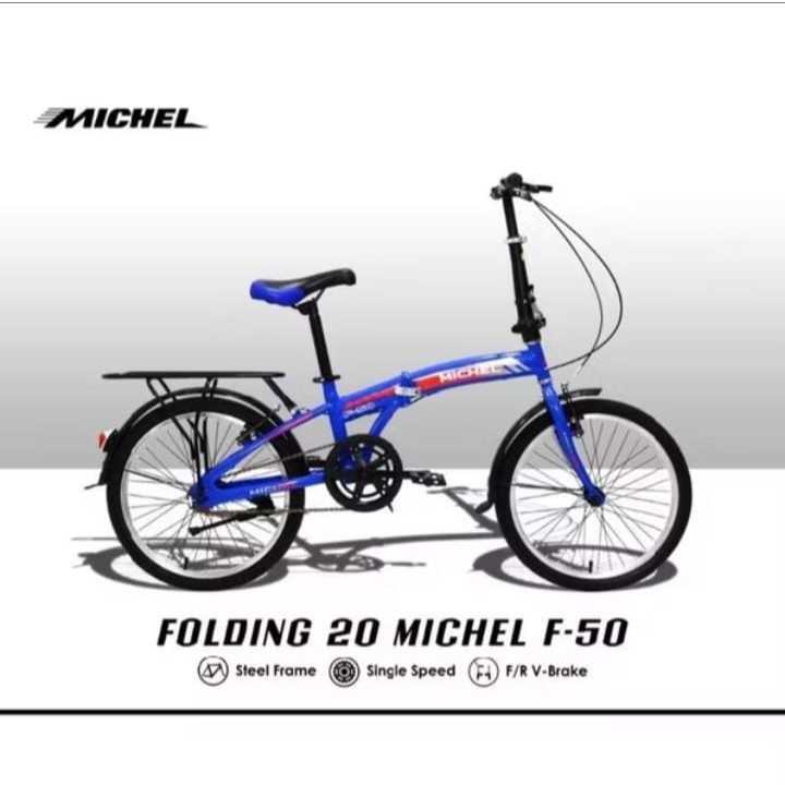 PROMO...SALE...Sepeda Lipat 20 inch Michel by Trex sepeda lipat murah boncengan folding bike