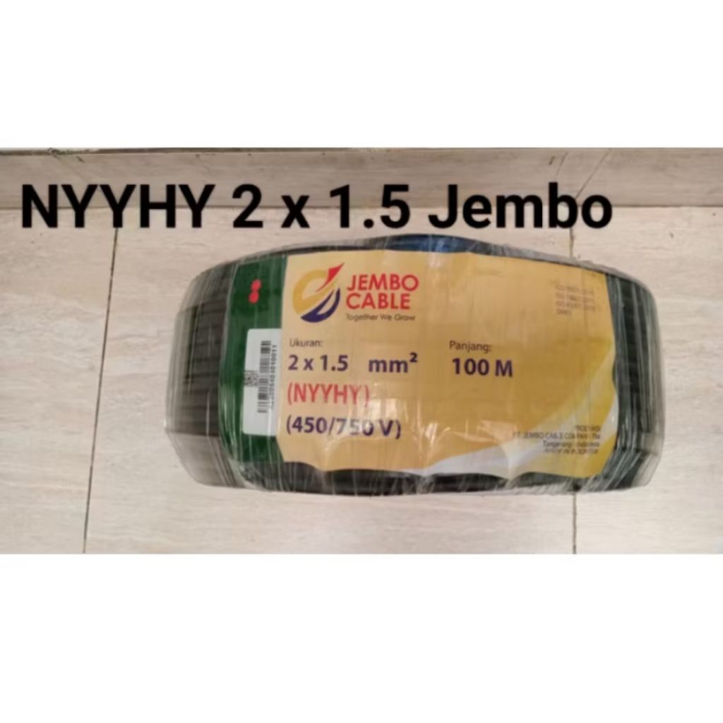 Kabel Serabut NYYHY 2 x 1.5 JEMBO Mtr