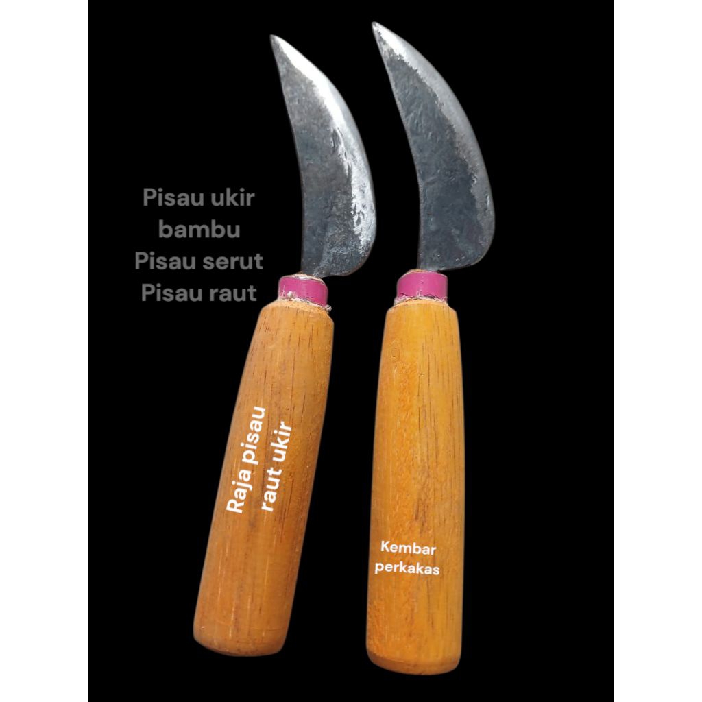 pisau ukir bambu pisau raut gagang kayu