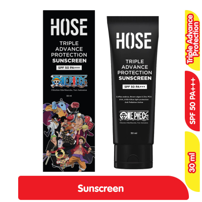 Hose x One Piece Sunscreen Wajah Pria SPF 50 30 ml