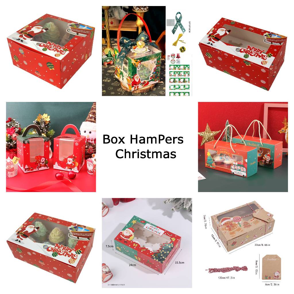 

Box Hampers Christmas Kotak Natal Kue Kering Dus Puding Cookies Cake Box