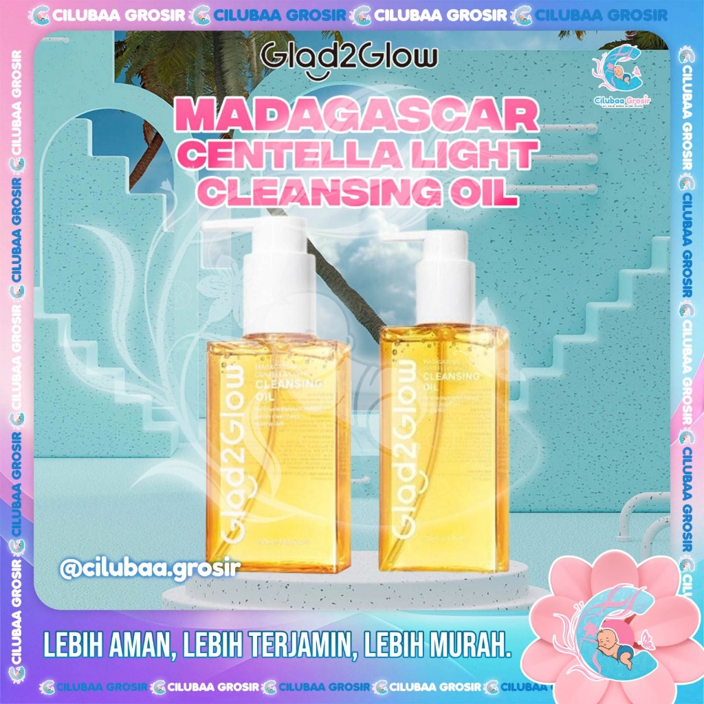 GLAD2GLOW Madagascar Centella Light Cleansing Oil 100 & 200 mL || G2G Micellar Water || Pembersih Wa
