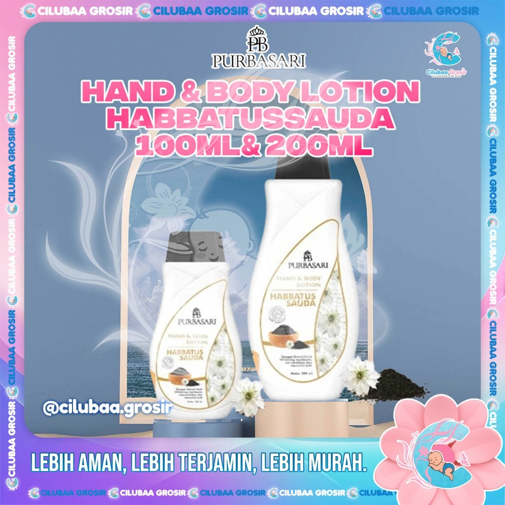 Purbasari Hand & Body Lotion Habbatussauda 100ml & 200ml || Lotion Habbatussauda