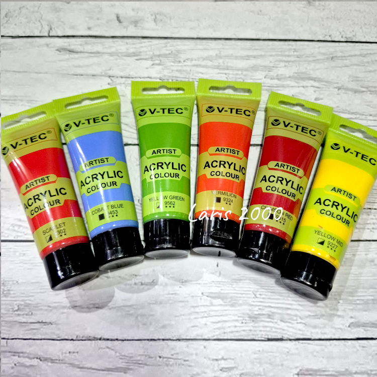 

V-tec Cat Akrilik / Acrylic Color Paint Cat Lukis Kanvas Vtec 35 ml