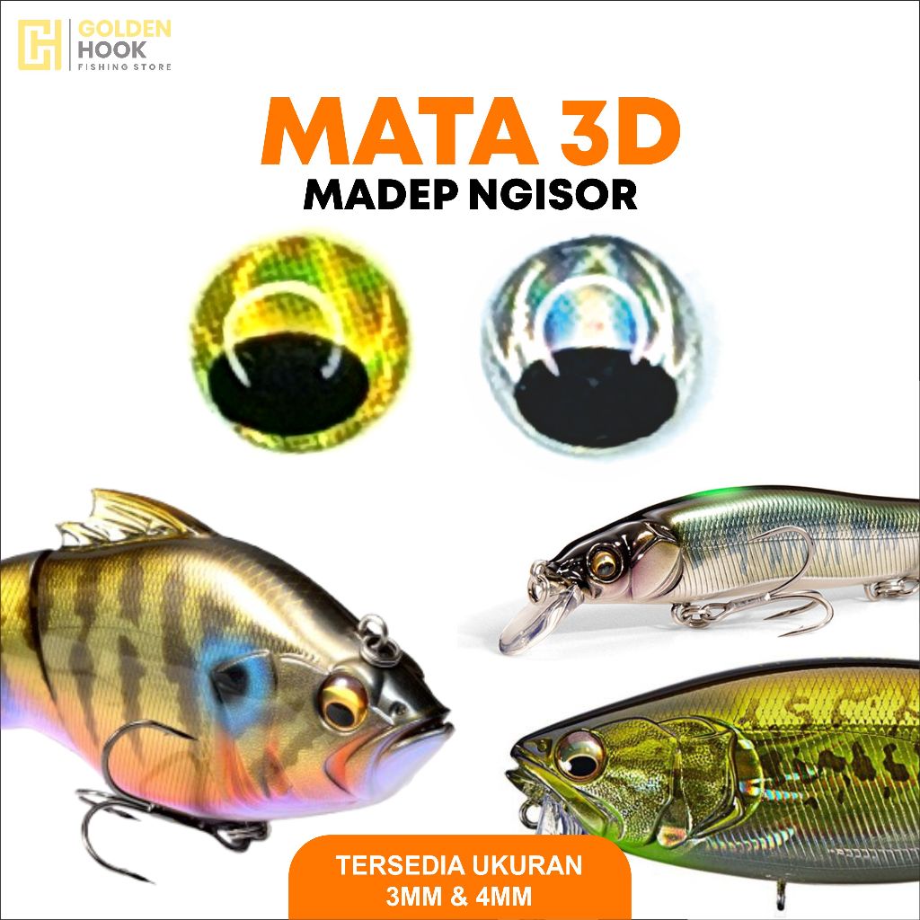MATA IKAN 3D MADEP NGISOR | PER 50PCS | 3MM & 4MM | AKSESORIS LURE