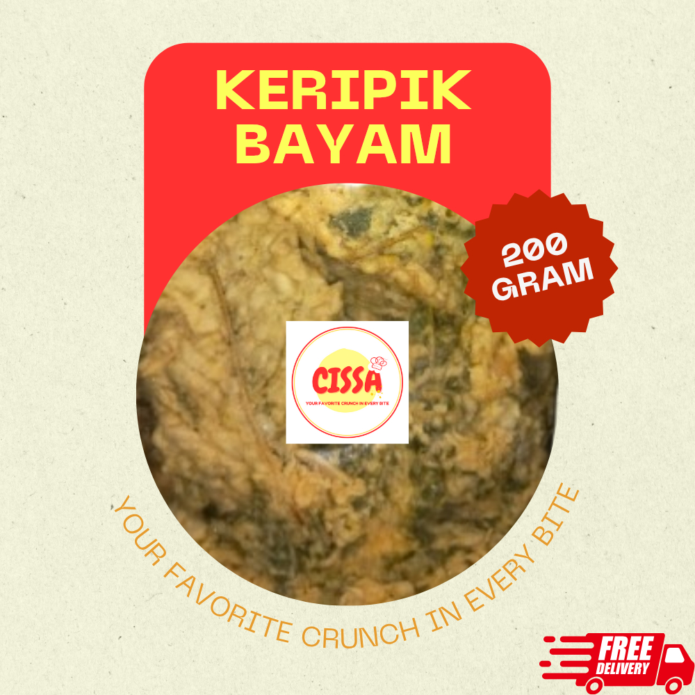 

Keripik Bayam Asin Gurih Renyah 200 Gram