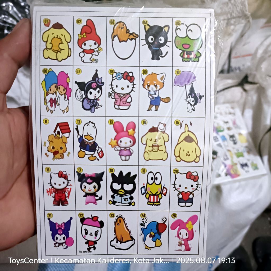 

Stiker SANRIO Murah isi 500kotak (20Lembar)