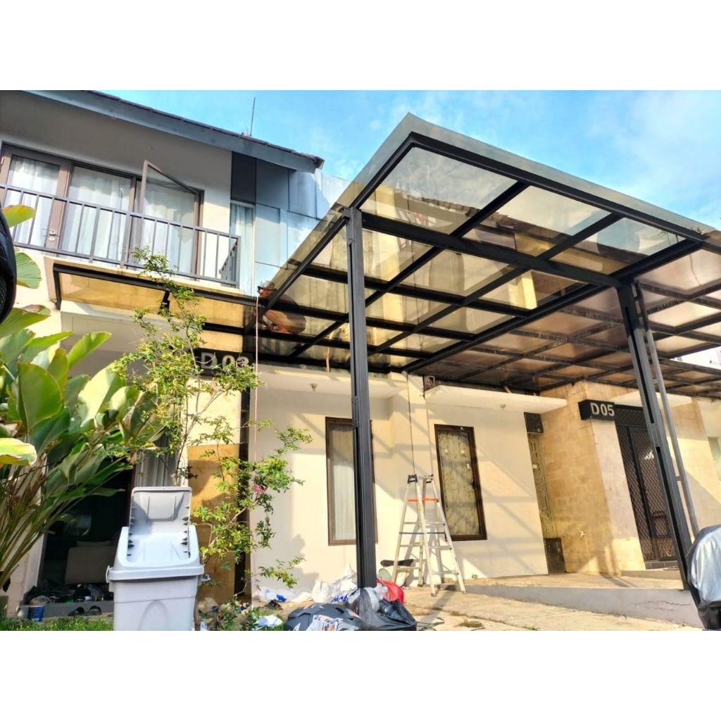 Kanopi solarflat 1.2mm terpasang