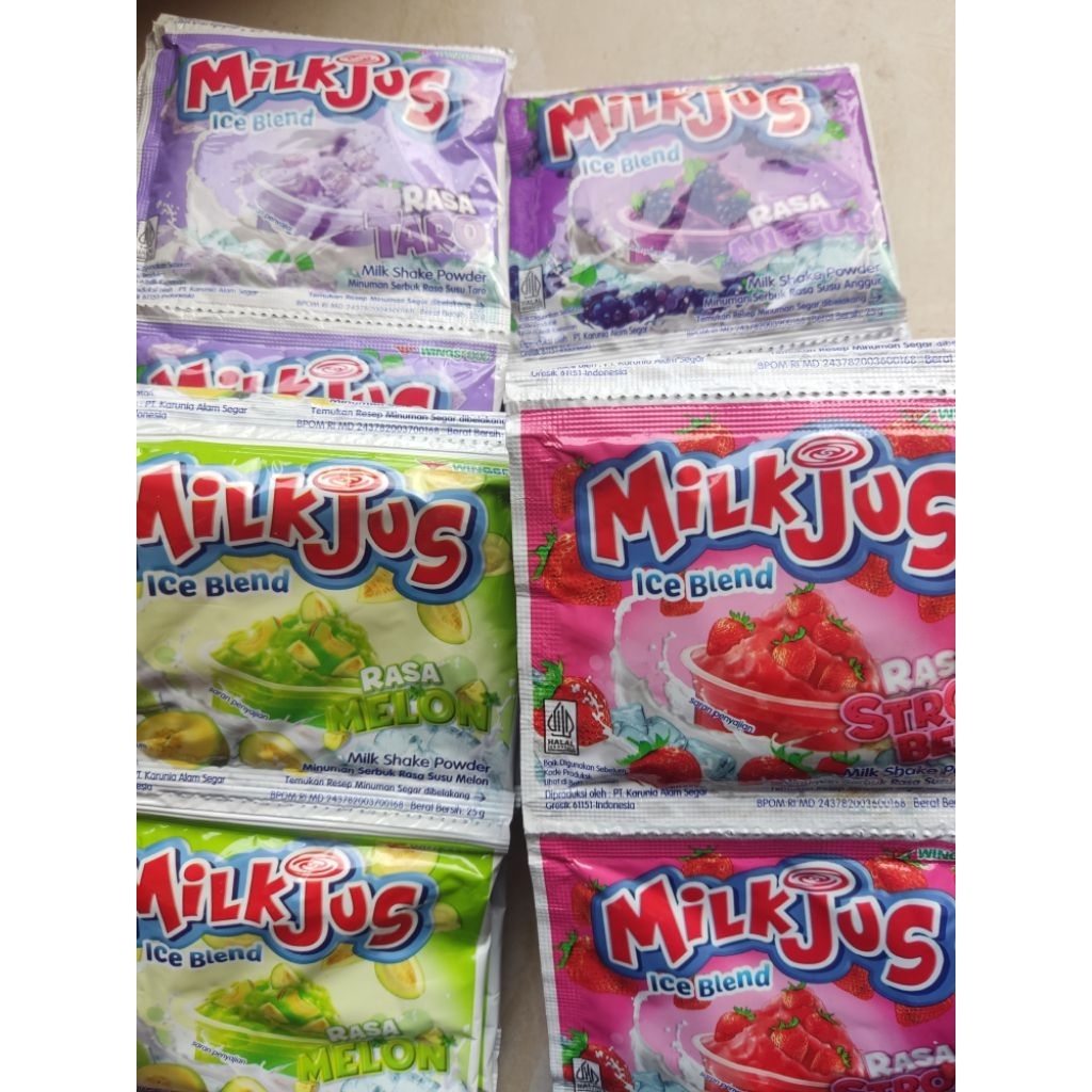 MilkJus / Es Blender / Pop Ice  1 renceng / 1 renteng / 10 pcs