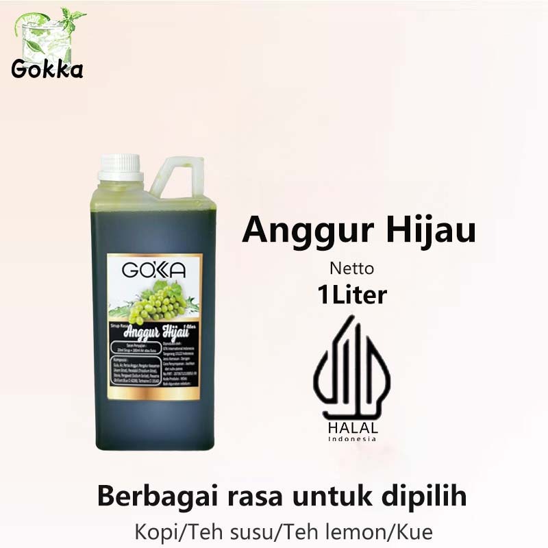 

Gokka Anggur Hijau Syarup 1l - Sirup Anggur Hijau Gokka - Halal