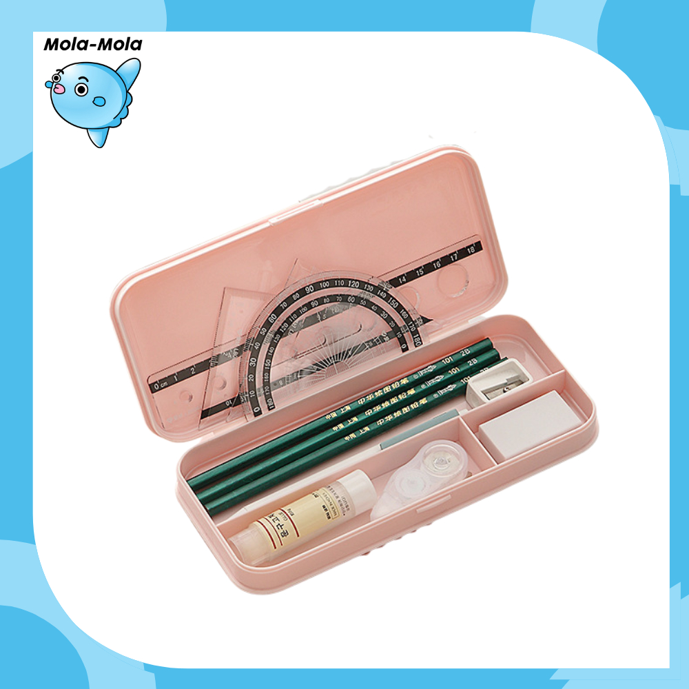 

Kotak Alat Tulis Portabel - Penyimpanan Pena Pensil Penghapus dan Penggaris Multifungsi Stationary Box Y3431