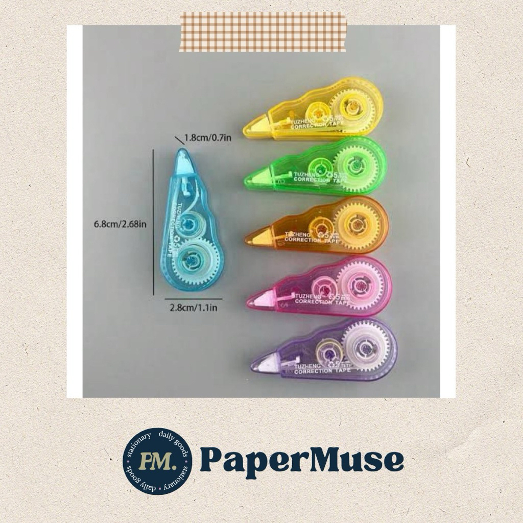 

Tipex GM 6pcs Correction Tape 5 Meter Warna Warni – Tipe-X Mudah & Rapi