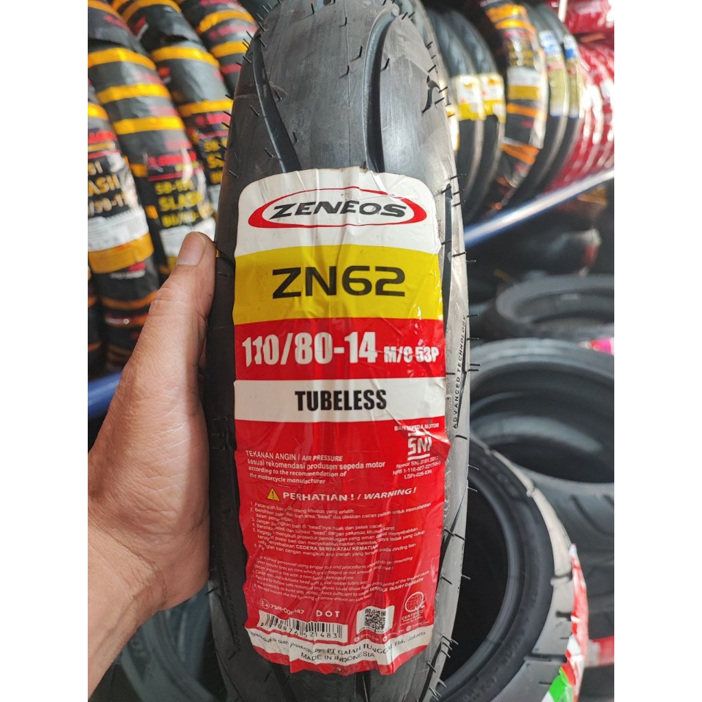[READY COD] BAN ZENEOS { 100/80-14, 110/80-14 } ZN62, ZN88 TUBELESS Ban Motor VARIO 150, SPIN, NEX,