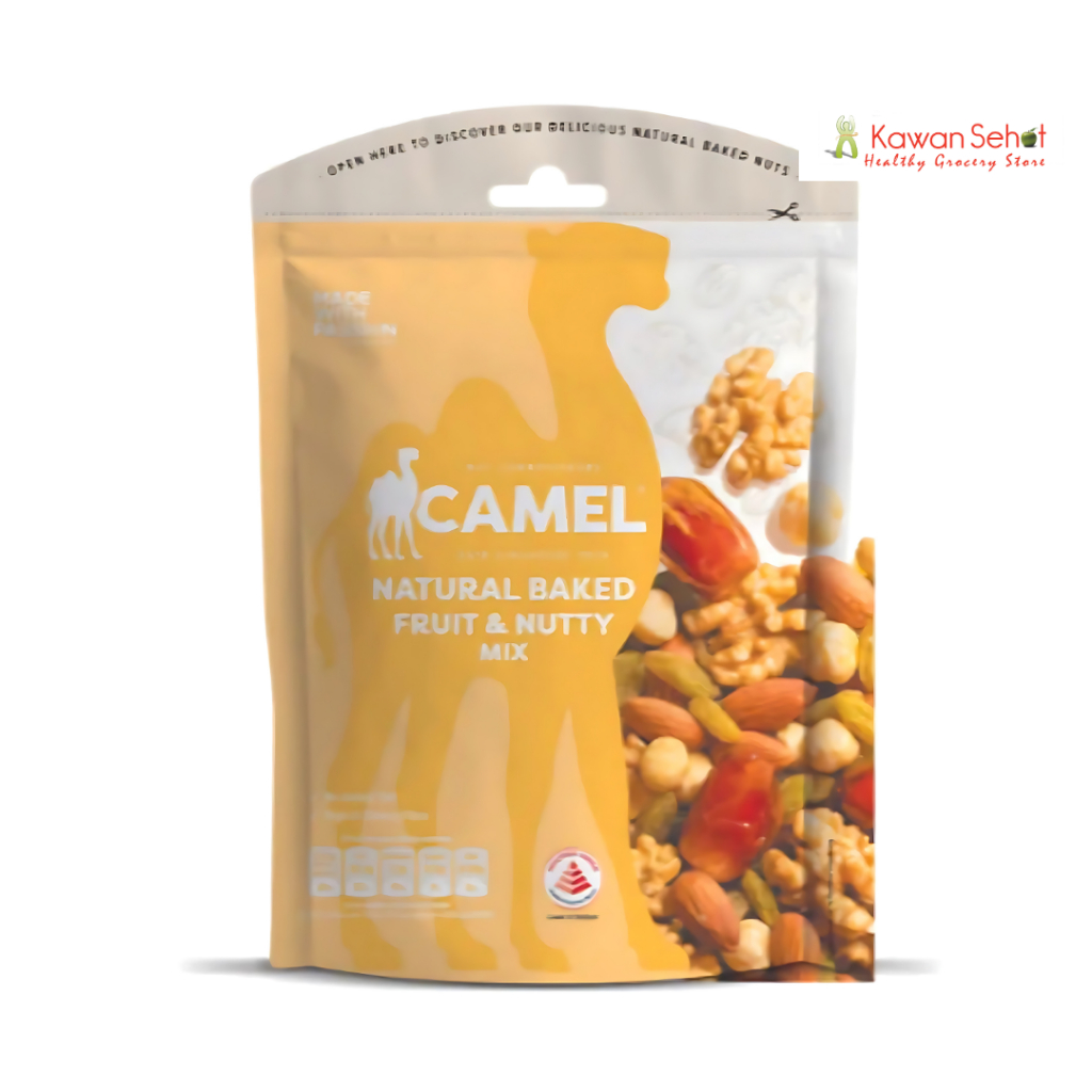 

Camel Natural Baked Fruits & Nutty Mix Snack | Snack Sehat 150g