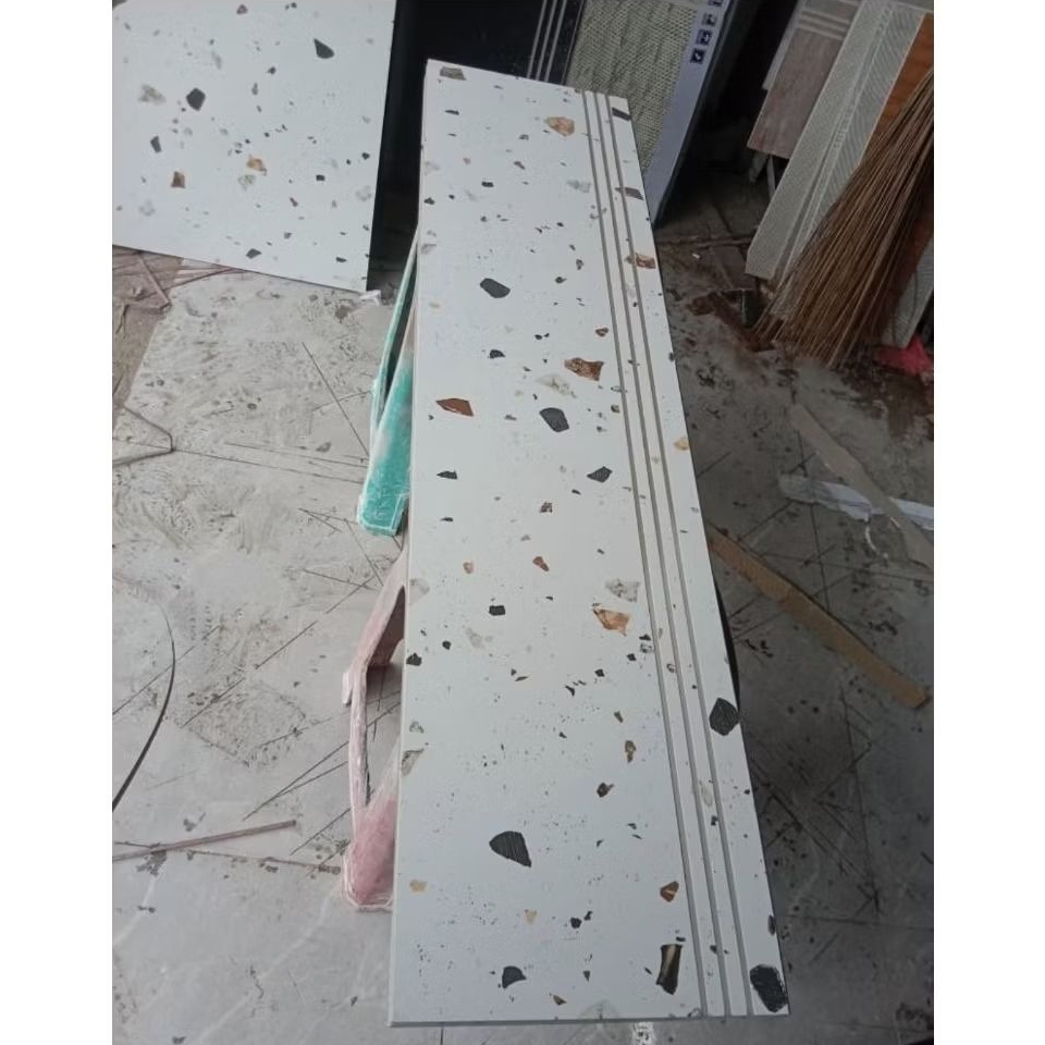 keramik granit tangga terazzo 30×90 20×90 / 1 set motif terazzo reques costum ukuran lainnya