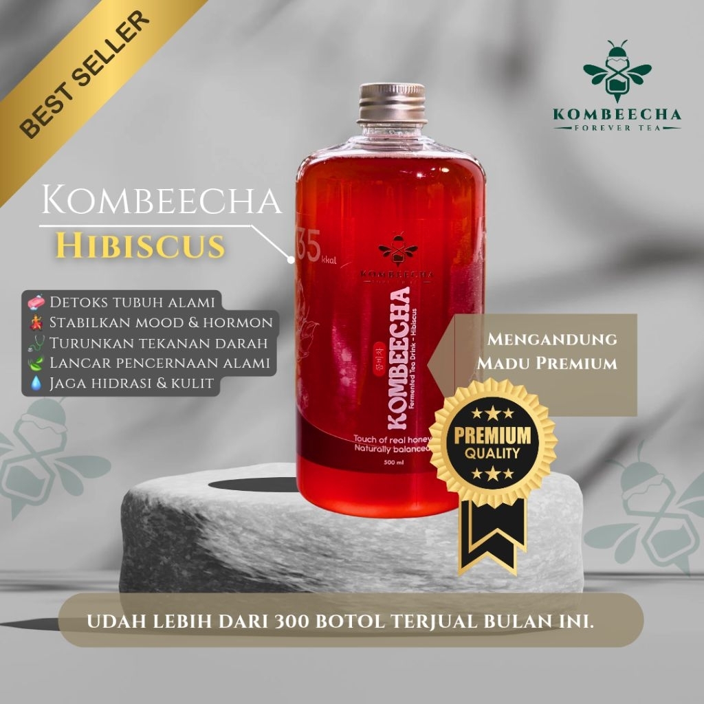 

Kombucha Teh Fermentasi Rosella /Hibiscus /Herbal Tea |1000ml Free 2 sample 100ml | 500ml Free 1 Sample 100ml | 250ml | 100ml | by Kombeecha