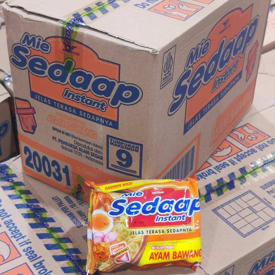 

Mie SEDAAP Instan Kuah rasa Ayam Bawang 1karton isi 40pcs