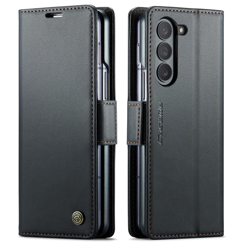 Flip Premium raCaseta Case For Samsung Galaxy Z Fold 6 5 4 5G New Aleph Cover Leather Kulit Sarung D