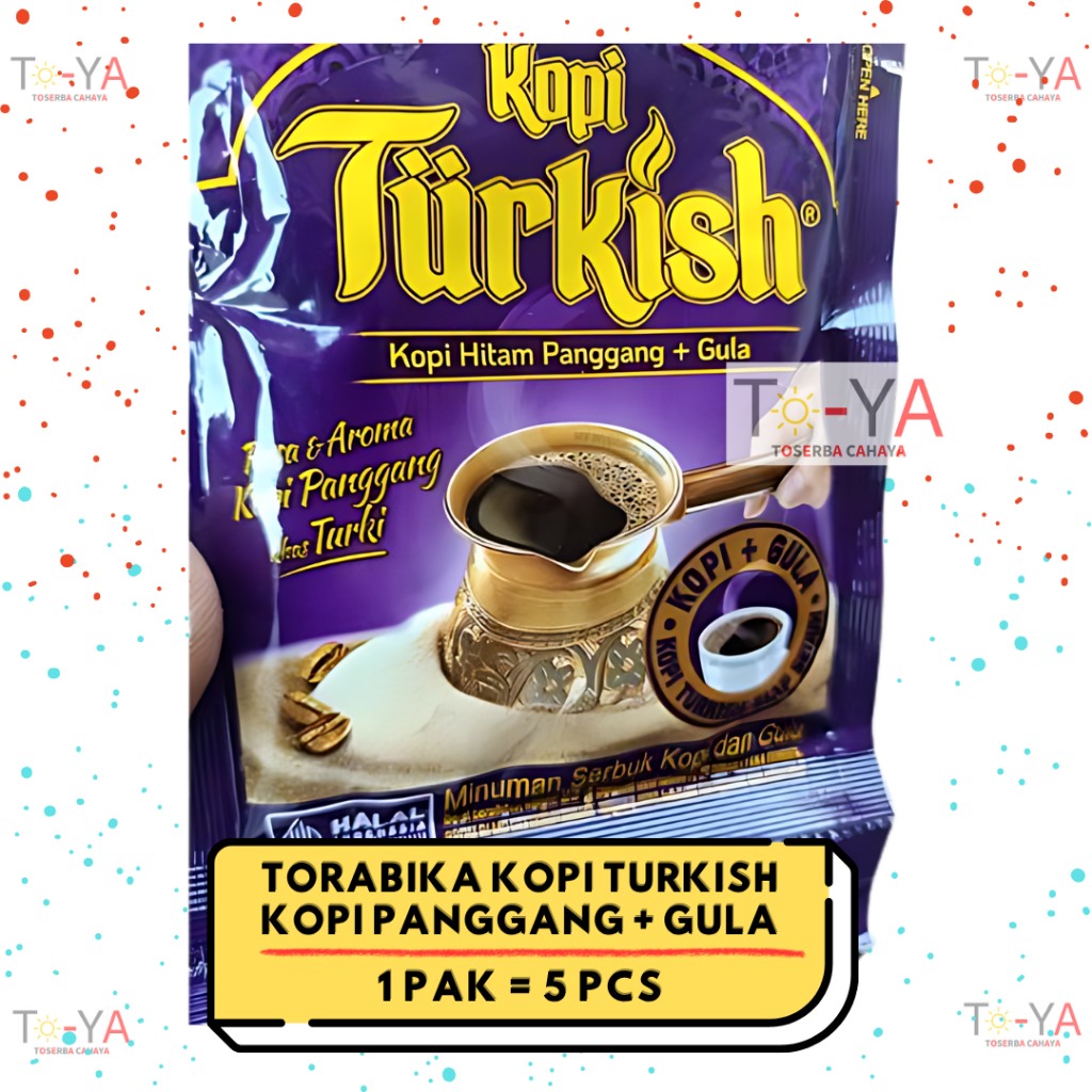 

Torabika Kopi TURKISH Minuman Kopi Hitam Panggang + Gula Instan Sachet - 1 Pak / 5 Pcs