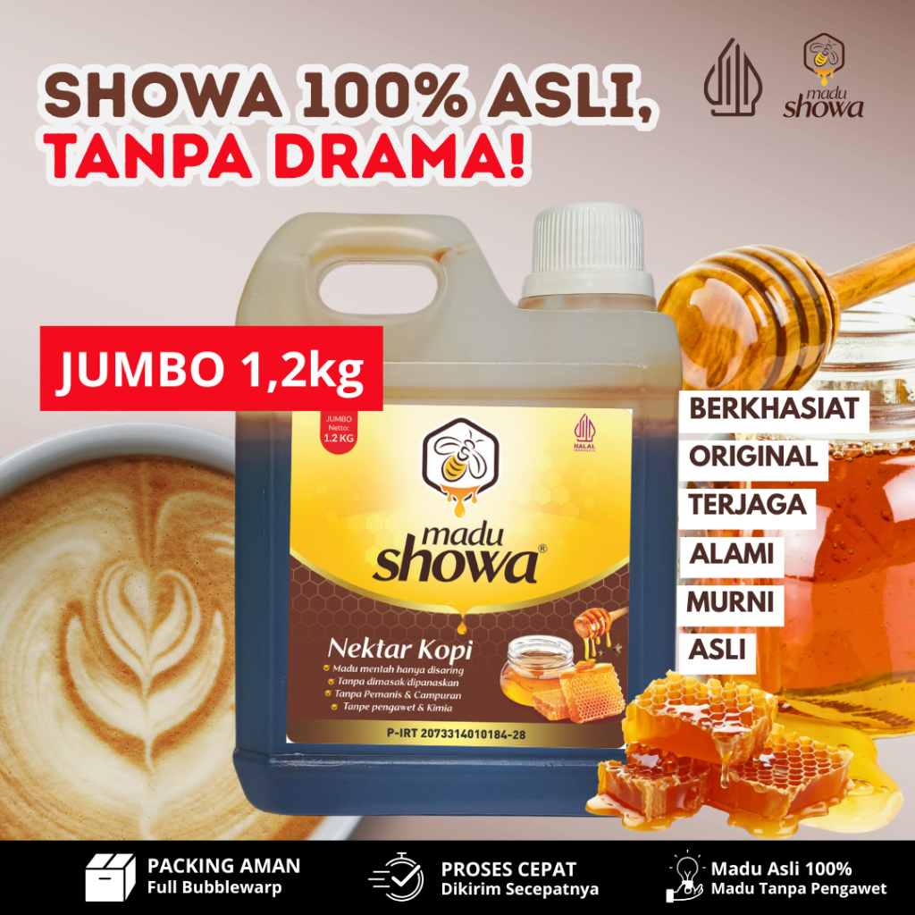

Madu Murni Nektar Bunga Kopi Jumbo 1.2 Kg Madu Showa Original dan Asli 100 %