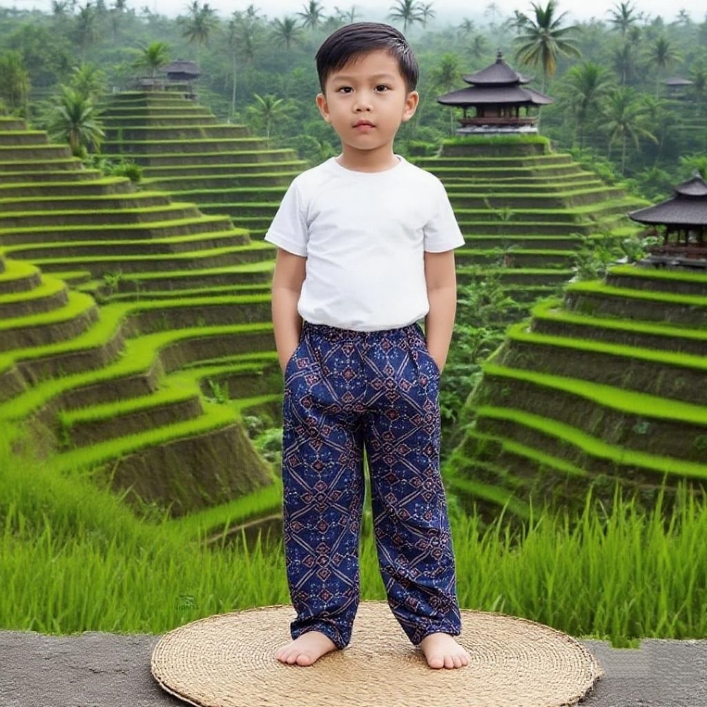 Celana batik anak/Celana panjang anak/Batik celana anak laki laki dan perempuan usia 6 - 14 tahun ba