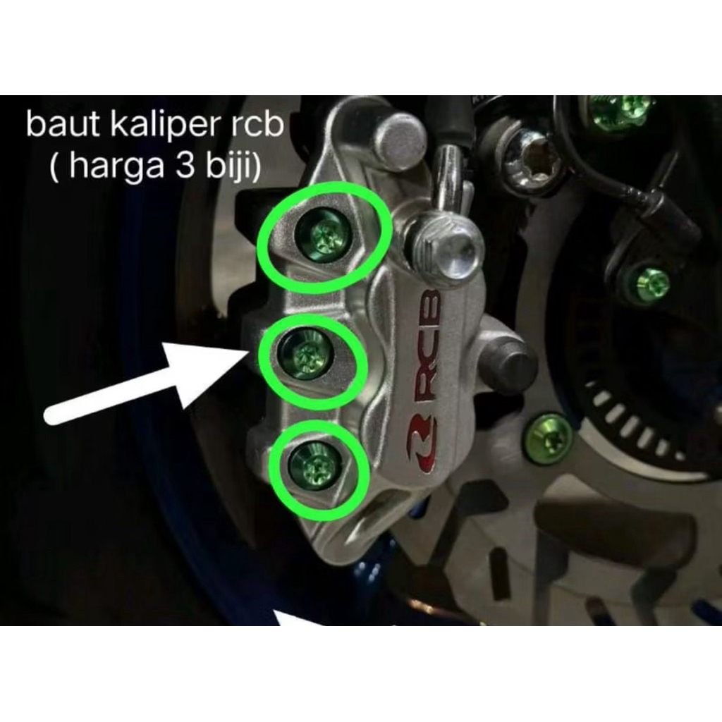 BAUT TITANIUM KALIPER RCB HARGA 3 BAUT