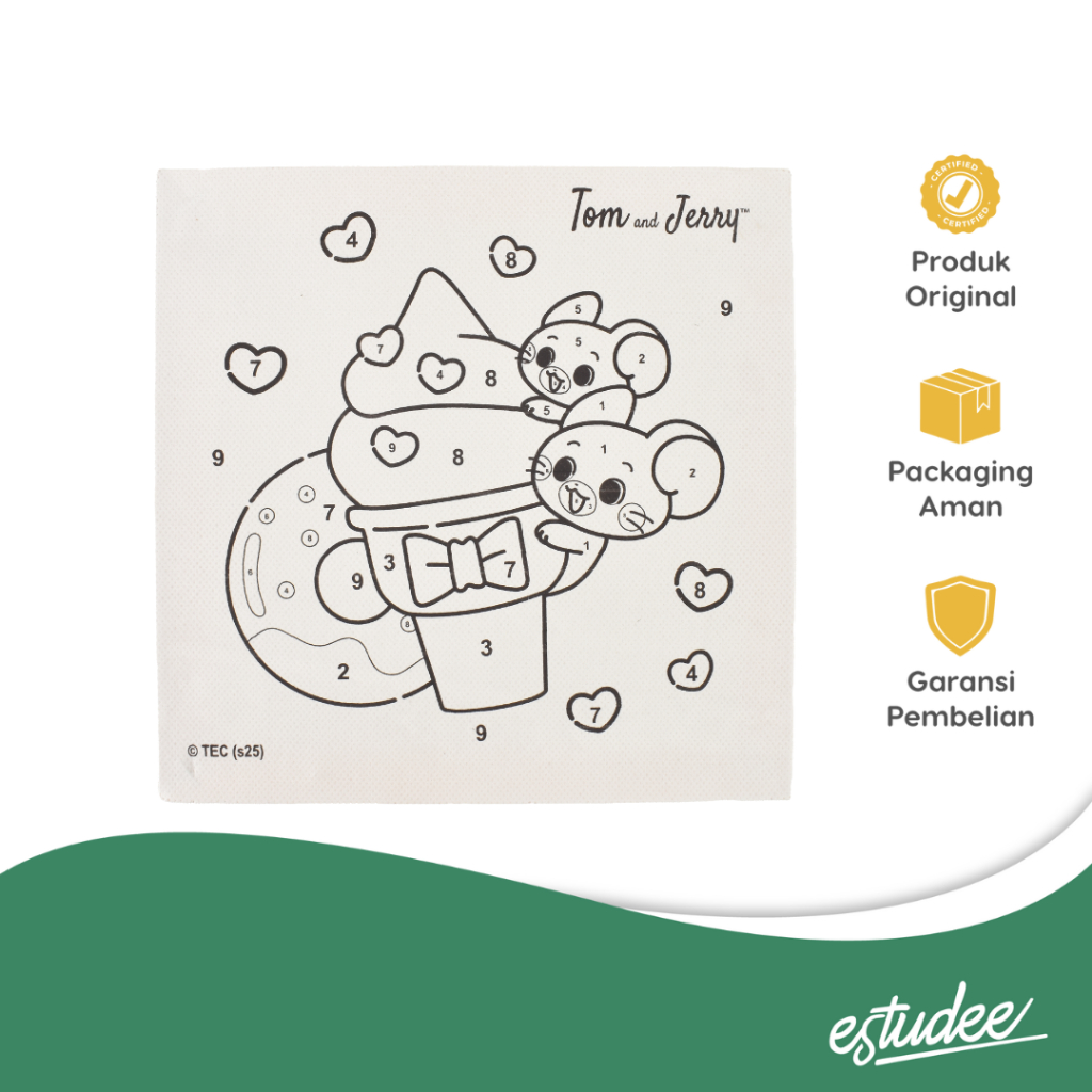 

ESTUDEE PAINT BY NUMBER 20X20 ICE CREAM GOKKO